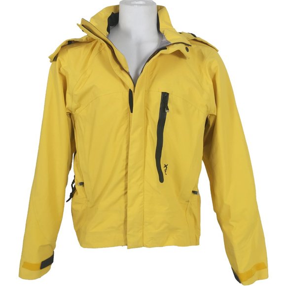 NEW Polo Ralph Lauren RLX Jacket! Large  Yellow  Shell  Taped Seams Hood Shorter - Picture 1 of 3